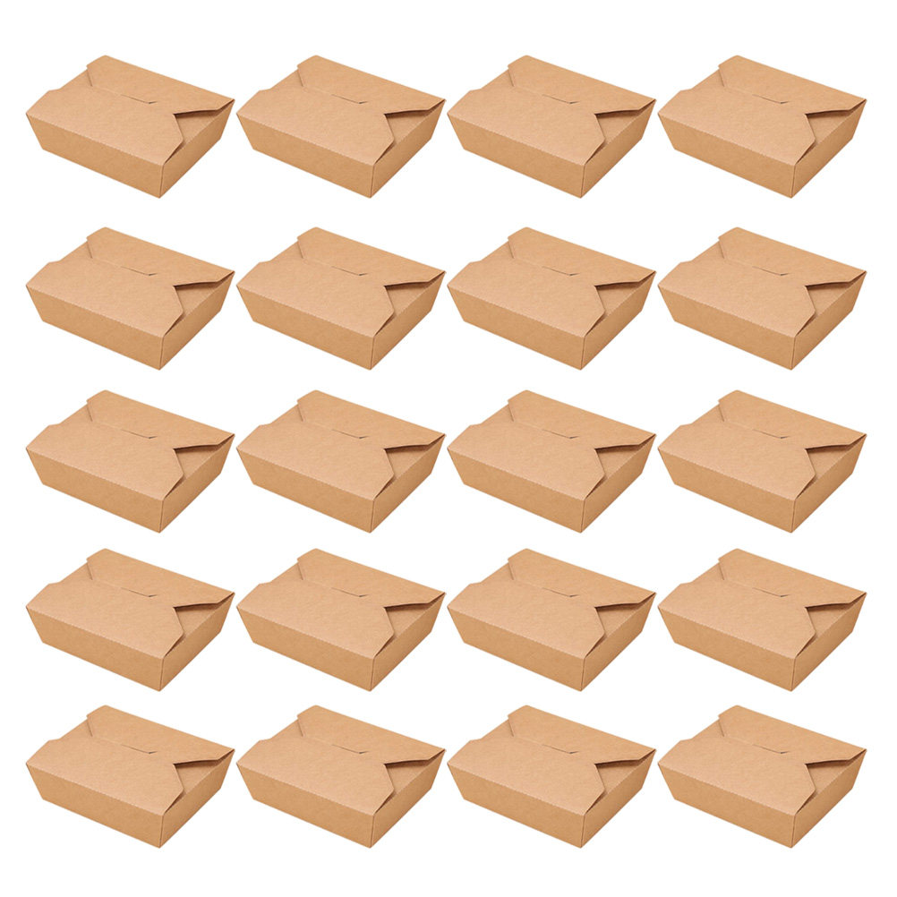 Meal Prep Cold Lunches - 20 Stück Kraftpapier-Lunchboxen Einweg-Behälter für Mahlzeitenvorbereitung