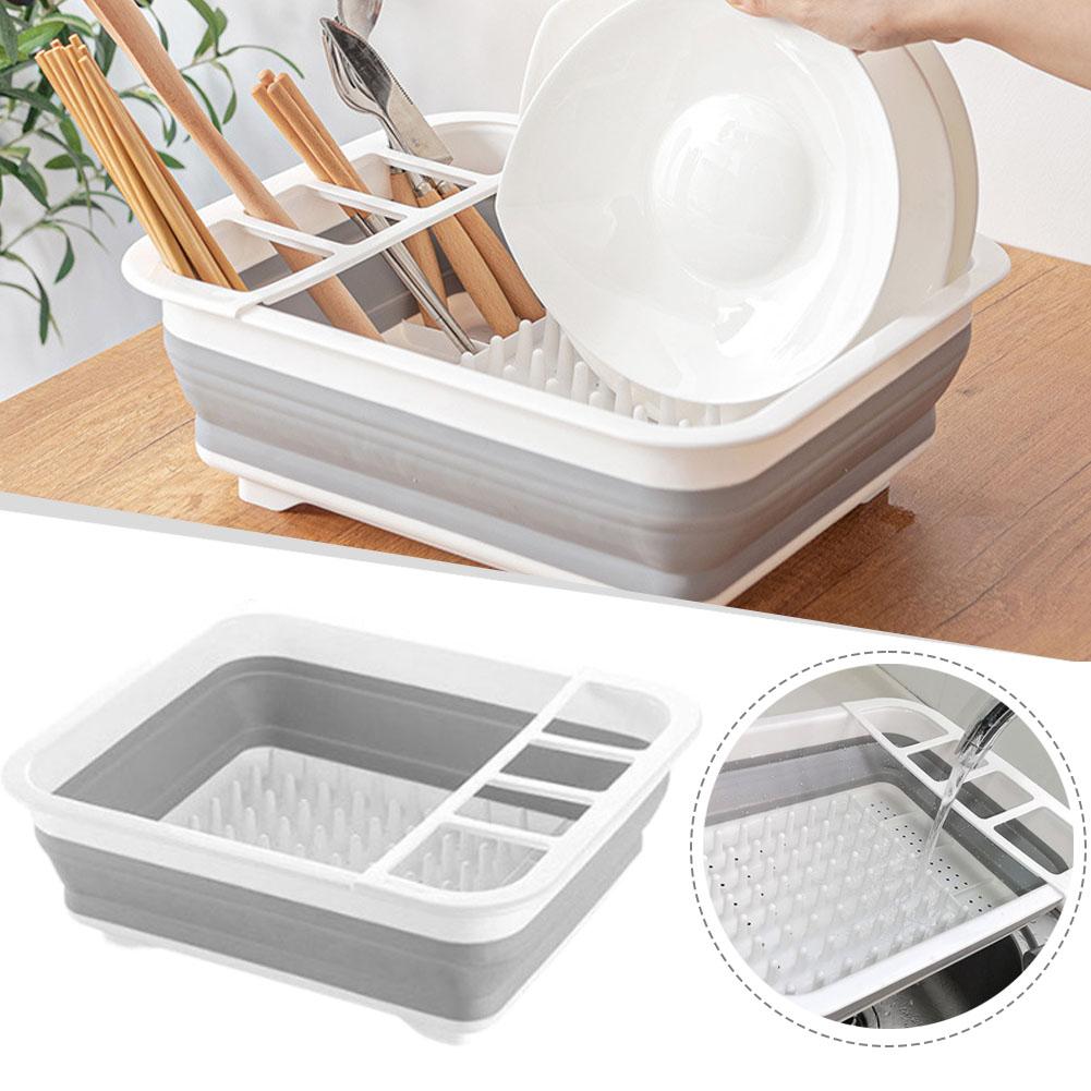 Meal Prep Organizer - Faltbarer Geschirrabtropfständer, Schalenhalter, Geschirr-Organizer, Spülbecken-Abtropfgestell, tragbare
