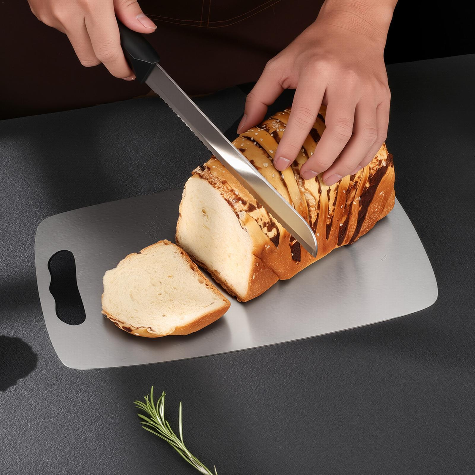 Meal Prep With Chicken - Edelstahl-Schneidebrett, doppelseitig, Küchenhelfer, doppelseitiges Schneidebrett für