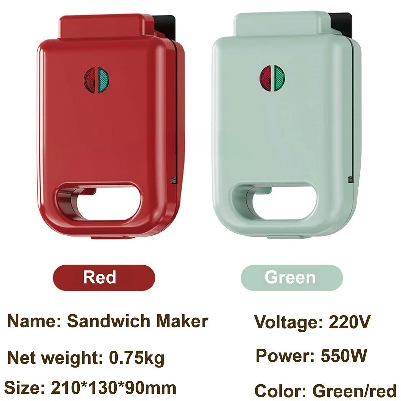 Breakfast Sandwich Press - Waffeleisen Toaster Multifunktionale Frühstücksmaschine Donut-Toast-Presse Leichte