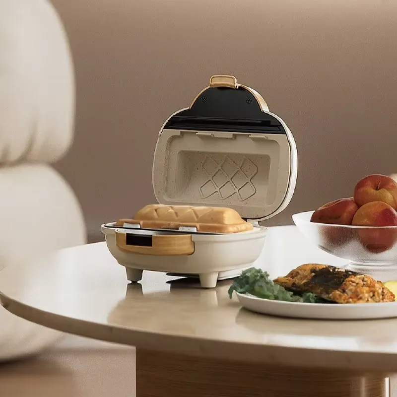 Breakfast Sandwich Press - 500W Sandwich-Maker Schnelles Frühstücksgerät für Zuhause