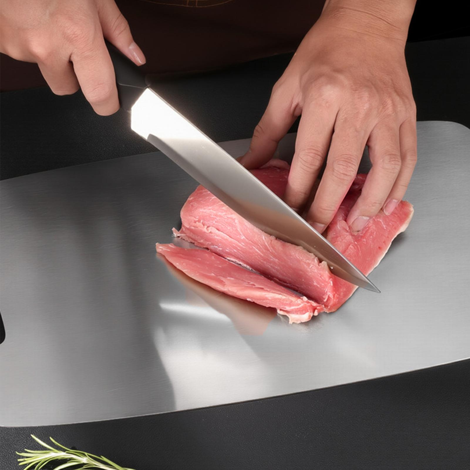 Meal Prep With Chicken - Edelstahl-Schneidebretter für die Küche, doppelseitiges Küchenzubehör,