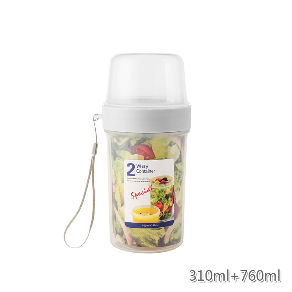 Meal Prep Organizer - Doppelschichtiger, auslaufsicherer Lebensmittelbehälter, tragbarer Behälter für
