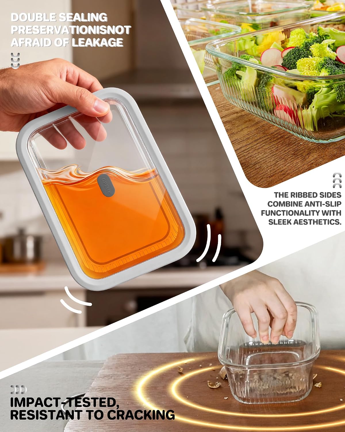 2er-Pack Glas-Lebensmittelbehä – Meal Prep Microwave Bewertung und Preis