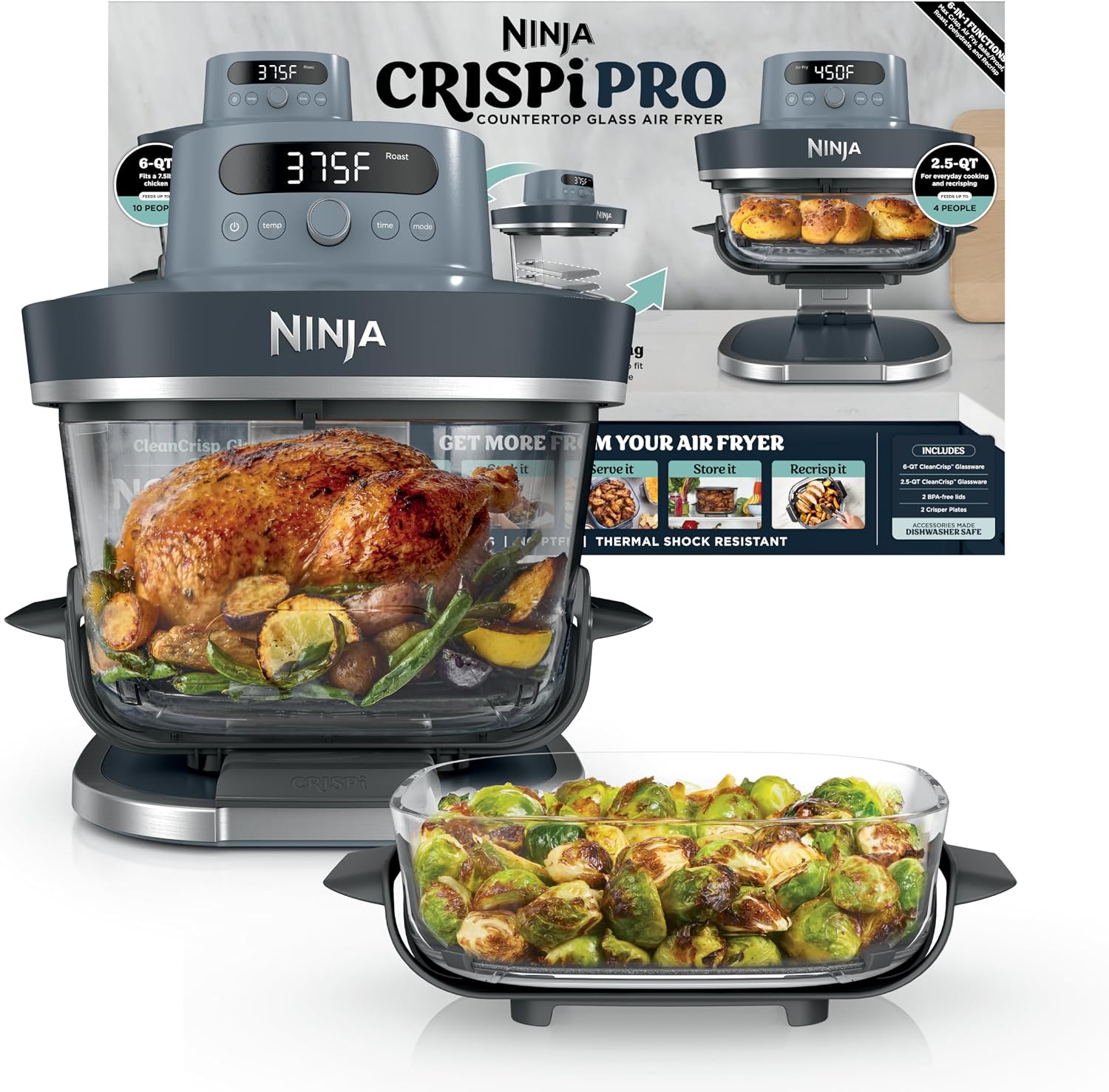 Ninja Crispi Pro 6-in-1 Glas-H – Meal Prep Microwave Bewertung und Preis