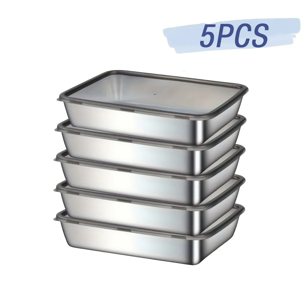 5-teiliges Edelstahl-Lebensmit – Meal Prep Organizer Bewertung und Preis